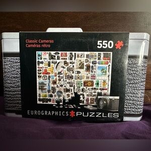 Eurographics collectible tin “cameras” 550 piece puzzle